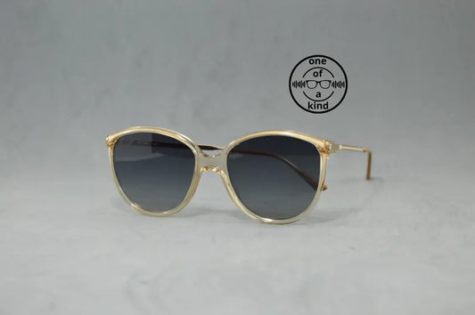 Vintage acetate Sunglasses Classic rounded NOS Unworn Woman Spectacles White and crystal golden light brown 90s diva boho unique exclusive